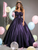 Purple Satin Off the Shoulder Quinceanera Dress