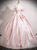 Simple Pink Satin Strapless 3D Flower Quinceanera Dress
