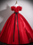 Red Satin Off the Shoulder Appliques Quinceanera Dress