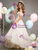 Champagne Tulle Sequins Lace Beading Quinceanera Dress