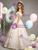 Champagne Tulle Sequins Lace Beading Quinceanera Dress