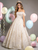 Champagne Tulle Sequins Lace Beading Quinceanera Dress