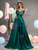 Green Satin Pleats Beading Quinceanera Dress