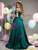 Green Satin Pleats Beading Quinceanera Dress