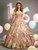 Gold Sequins Ball Gown Off the Shoulder Quinceanera Dress