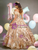 Gold Sequins Ball Gown Off the Shoulder Quinceanera Dress