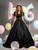 Champagne Print Puff Sleeve Pleats Quinceanera Dress