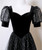 A-Line Black Tulle Sequins Puff Sleeve Prom Dress