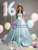 Light Blue Satin Puff Sleeve Prom Dress