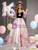 Pink Off the Shoulder Pearls Quinceanera Dress
