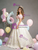 Fashion Champagne Print Off the Shoulder Quinceanera Dress