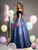 Ball Gown Navy Blue Tulle Sequins Appliques Quinceanera Dress