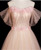Pink Tulle Strapless 3D Flower Prom Dress