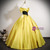 Yellow Satin Off the Shoulder Quinceanera Dress