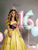 Yellow Satin Off the Shoulder Quinceanera Dress