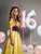 Yellow Satin Off the Shoulder Quinceanera Dress