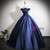 Navy Blue Satin Off the Shoulder Pleats Quinceanera Dress