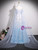 Blue Tulle 3D Butterfly Strapless Prom Dress