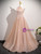 Champagne Tulle Sequins Halter Beading Backless Prom Dress