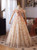Champagne Tulle 3D Flower Quinceanera Dress