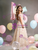 Champagne Tulle 3D Flower Quinceanera Dress