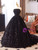 Ball Gown Black Sequins Strapless Quinceanera Dress