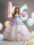 White Tulle Strapless 3D Flower Quinceanera Dress