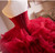 Burgundy Ball Gown Tulle Strapless Pleats Quinceanera Dress