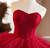 Burgundy Ball Gown Tulle Strapless Pleats Quinceanera Dress