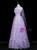Purple Tulle 3D Flower Strapless Prom Dress