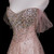 Pink Sequins Off the Shoulder Crystal Prom Dress