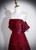 Elegant Burgundy Strapless Pleats Prom Dress