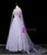 Purple Tulle Sequins Flower Beading Prom Dress