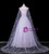 Purple Tulle Sequins Flower Beading Prom Dress