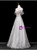 Silver Gray Sequins Off the Shoulder Beading Crystal Prom Dress