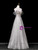 Silver Gray Sequins Off the Shoulder Beading Crystal Prom Dress