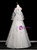 White Tulle Sequins Flower Puff Sleeve Prom Dress