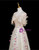 Apricot Sequins Off the Shoulder 3D Flower prom Dress