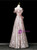 Pink Sequins 3D Flower Prom Dress