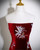 Simple Burgundy Velvet Sequins Strapless Prom Dress