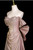 Pink Off the Shoulder Beading Prom Dress