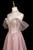 Fashion Pink Tulle Sequins Off the Shoulder Beading Prom Dress