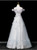 Light Blue Tulle Sequins 3D Flower Prom Dress