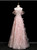 Pink Tulle Sequins Beading 3D Flower Prom Dress