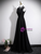 Black Sleeveless Pearls Prom Dress