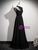Black High Neck Appliques Beading Prom Dress