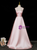 Cheap Pink Satin Spaghetti Straps Prom Dress