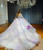Purple Tulle Long Sleeve Luxury Wedding Dress