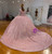 Pink Sequins Long Sleeve Beading Wedding Dress
