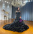Luxury Black Mermaid Long Sleeve Beading Prom Dress